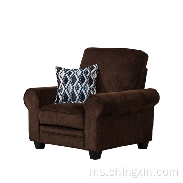 Harga kilang satu tempat duduk upholstery kain sofa set velvet sofa perabot ruang tamu moden